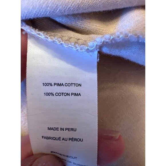 Cuts Mens Beige Long-Sleeve Pima Cotton Crewneck Shirt Medium - Picture 4 of 5